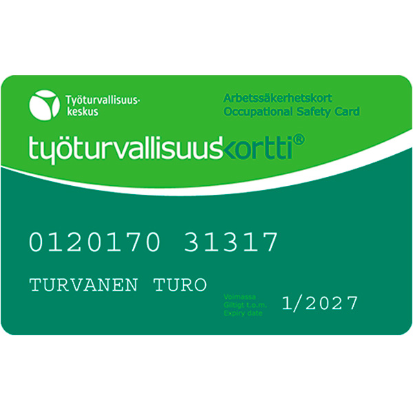 Työturvallisuuskortti, talonrakennus - 12.03.2026